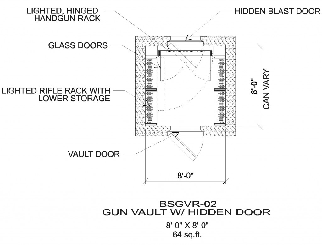 Gun Vault Room Designs Plans for Custom Gun Safe